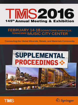 cover image of TMS 2016 145th Annual Meeting & Exhibition, Annual Meeting Supplemental Proceedings